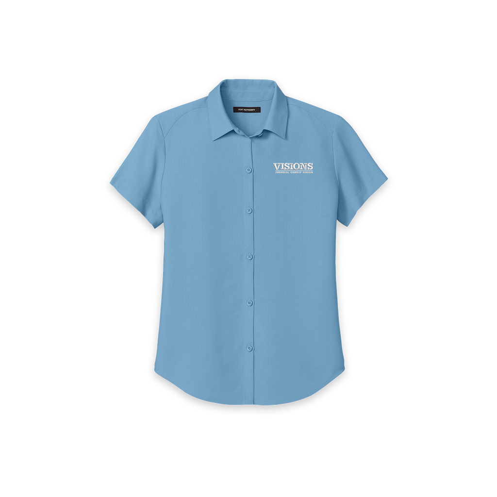 Visions Ladies Short Sleeve Buttondown