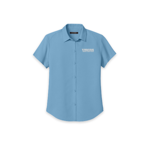 Visions Ladies Short Sleeve Buttondown